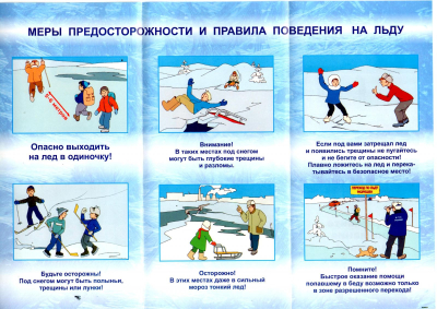Правила поведения на водных объектах в зимнее время